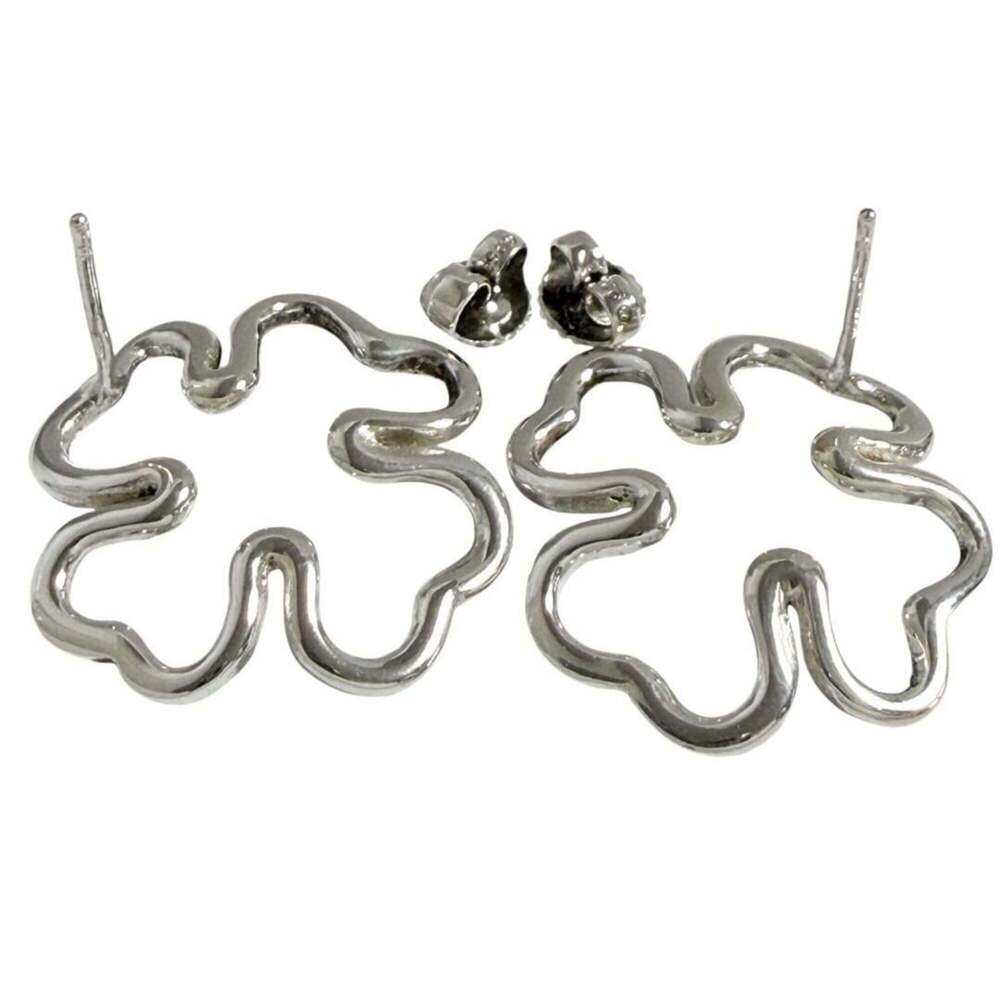 CHANEL Authentic Silver Love Earrings - Picture 3 of 10